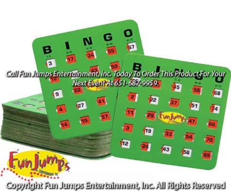 Bingo cards and Bingo equipment rental .